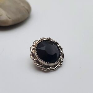 Black diamonique‎ necklace pendant